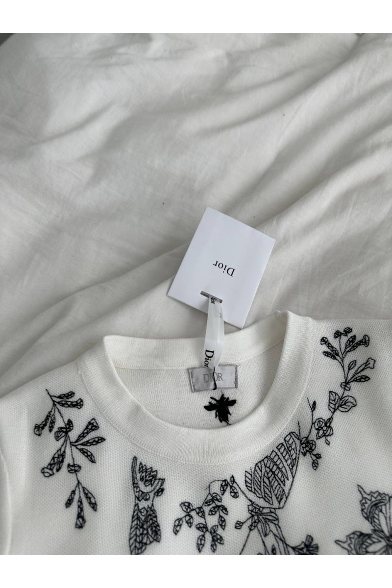 Dior Женская футболка белого цвета