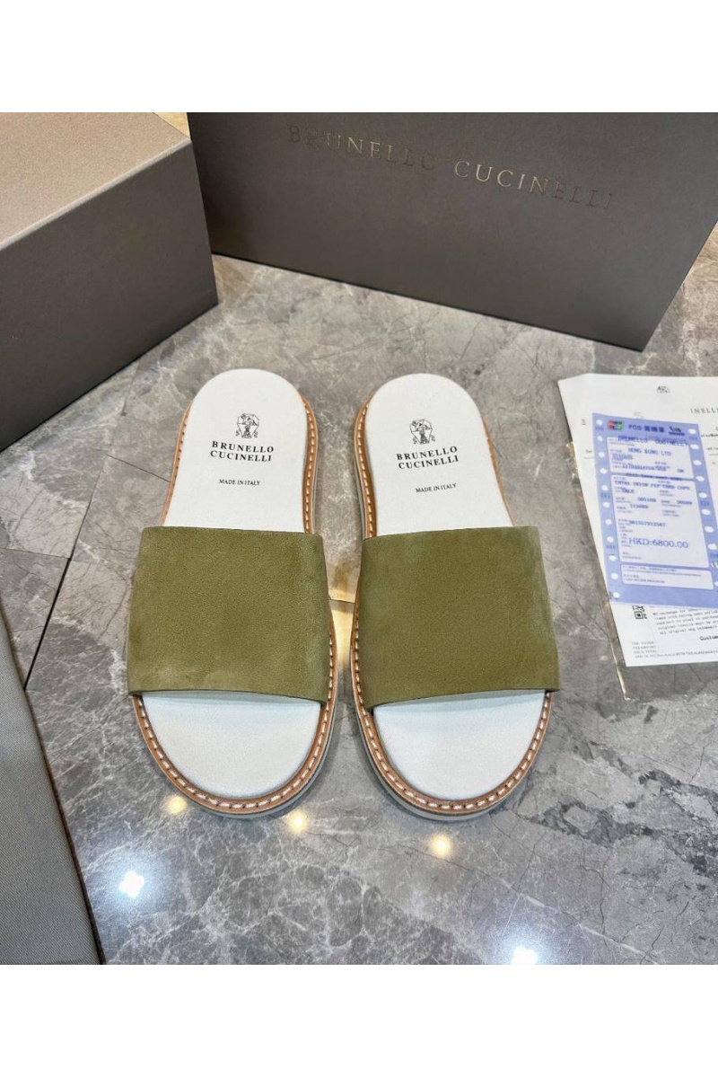 Designer Мужские замшевые шлёпанцы 