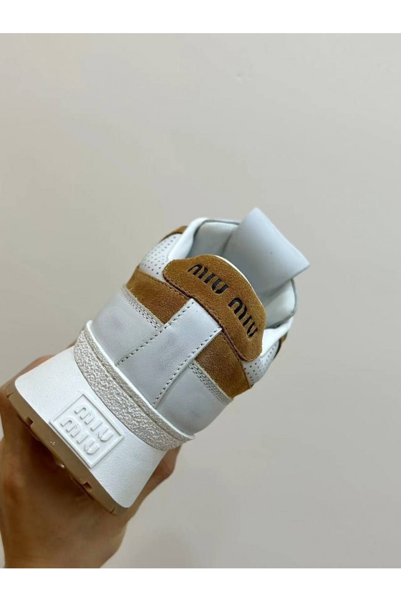 MIU MIU Женские кроссовки Premium - Grey / Brown