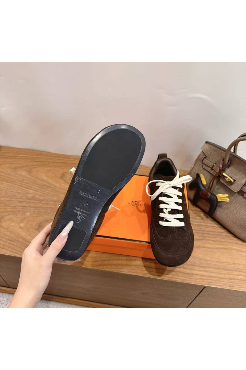 Hermes Женские замшевые кроссовки Master Tenis Master premium