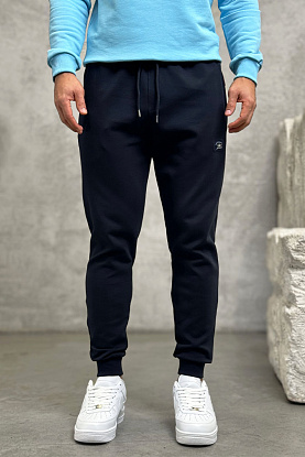 Тёмно-синие спортивные штаны logo-patch