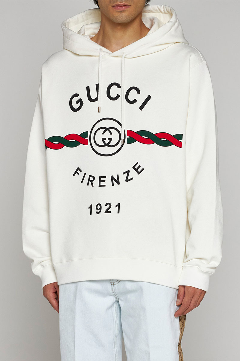 Gucci Мужское белое худи Firenze 1921 