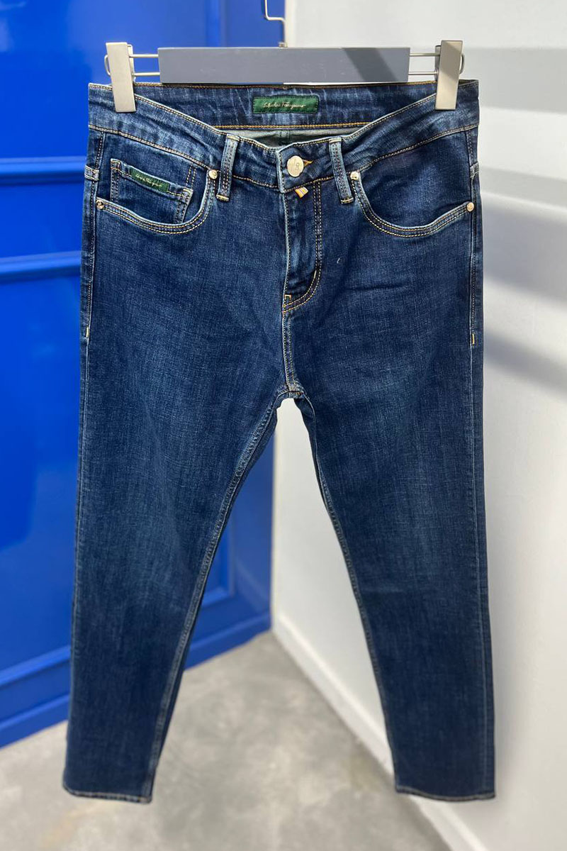 Salvatore Ferragamo Джинсы тёмно-синего цвета Batal 