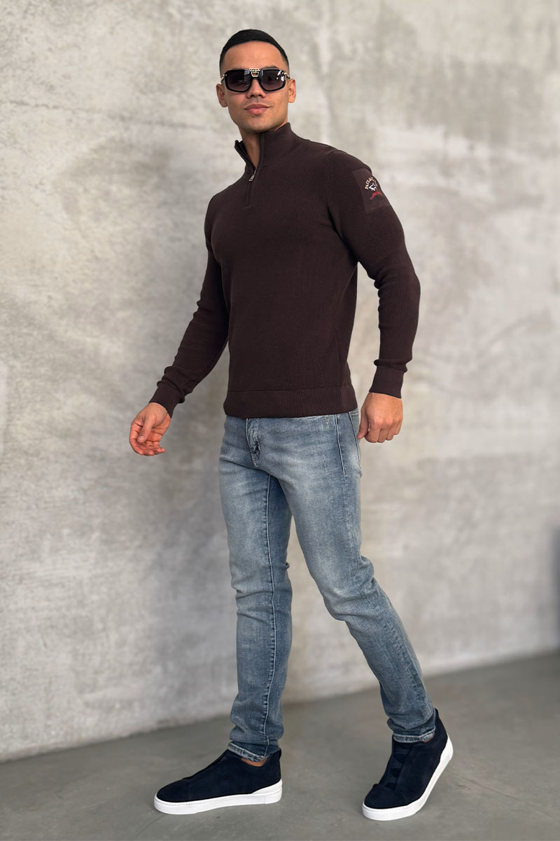 Paul & Shark Мужской джемпер zip-up - Brown 