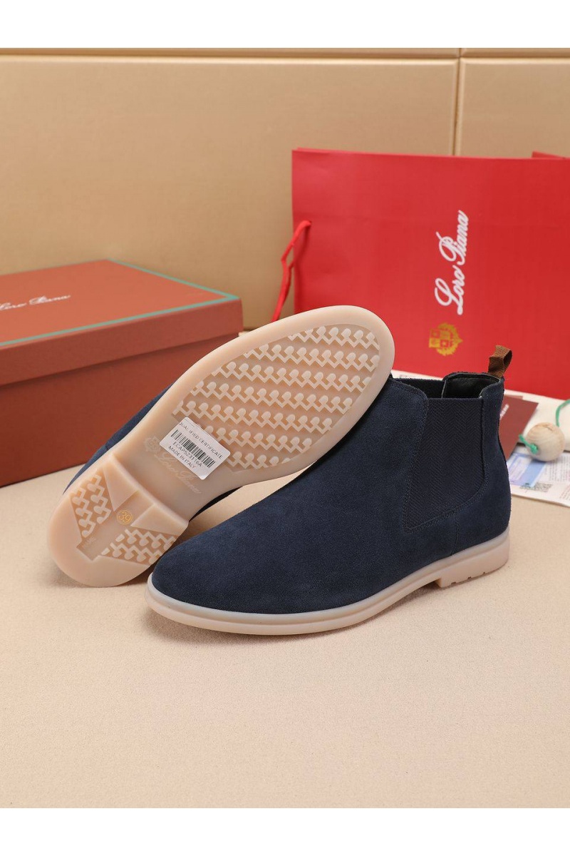 Loro Piana Замшевые ботинки с мехом 