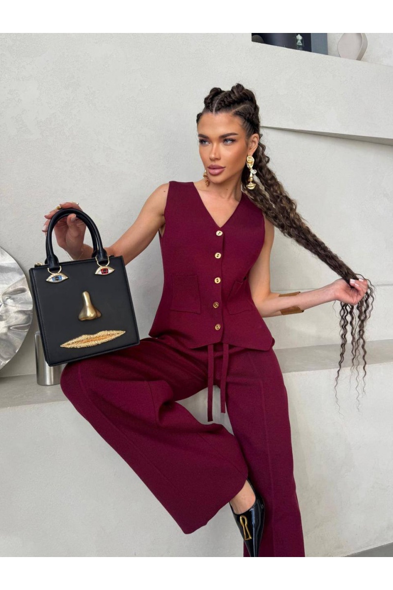 Schiaparelli Женский бордовый костюм premium