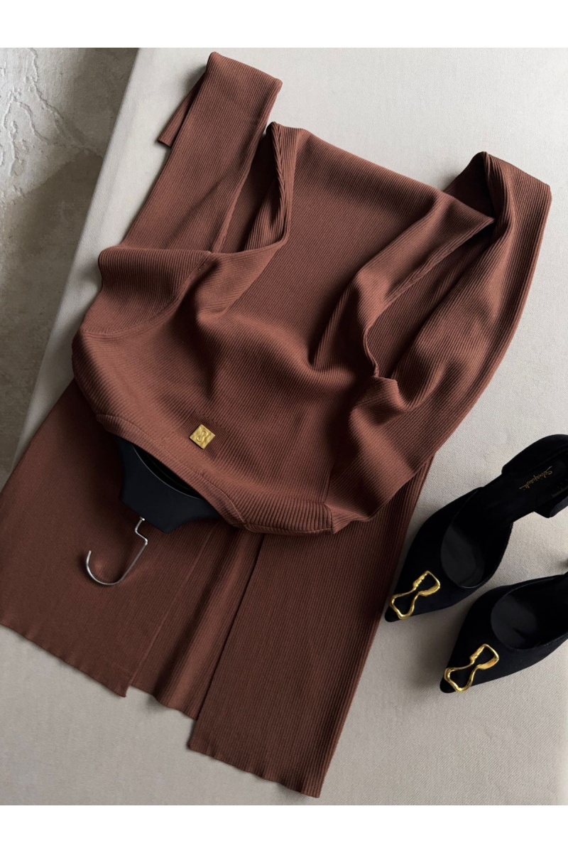 Schiaparelli Женское коричневое платье 