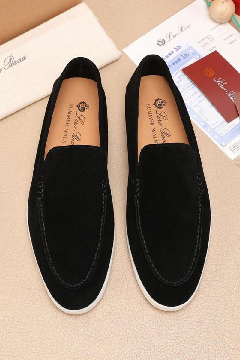 Loro Piana Мужские замшевые лоферы Summer Walk