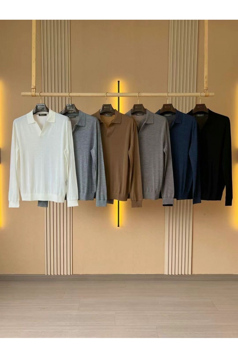 Loro Piana Поло с длинным рукавом Premium - Caramel