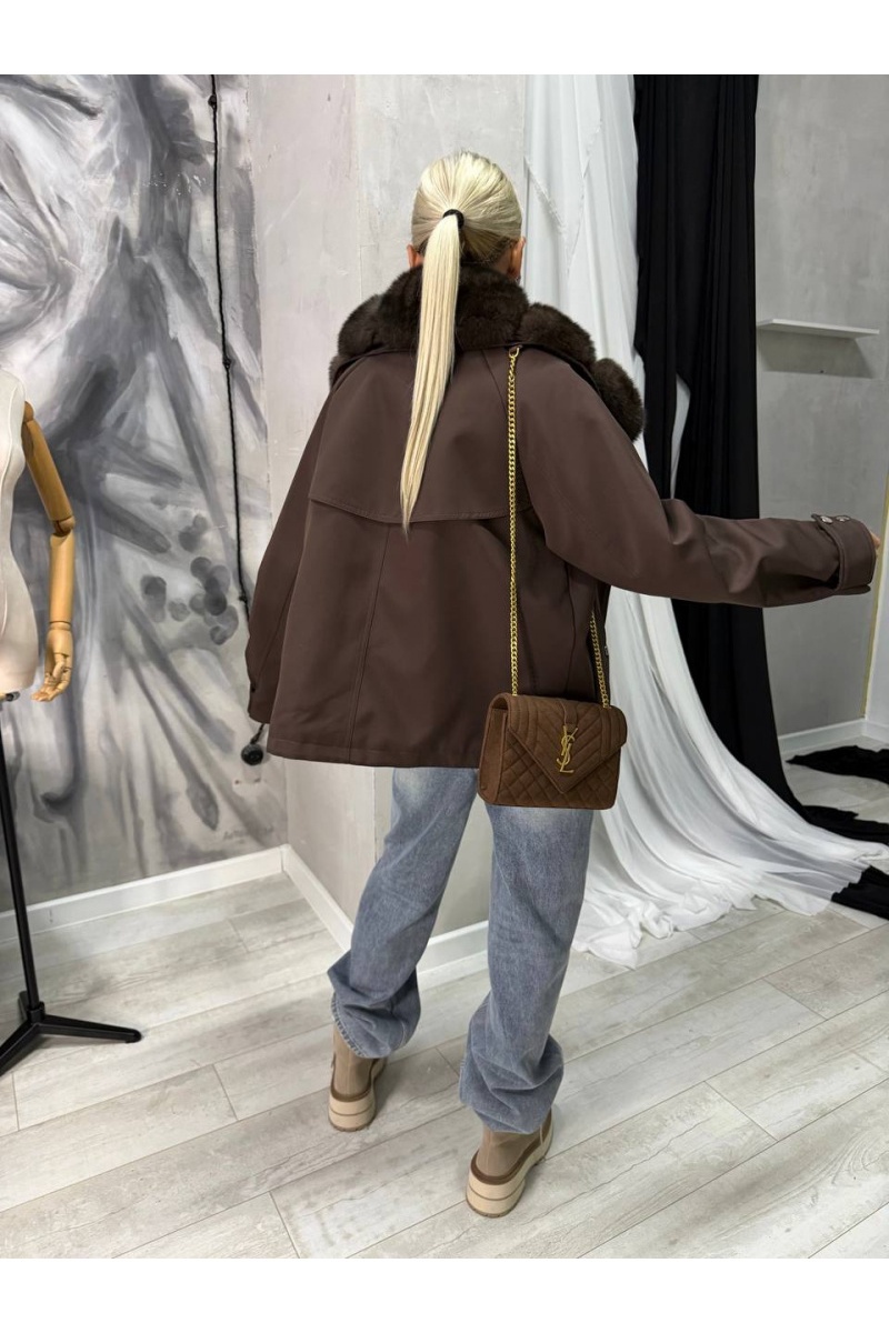 Max Mara Женская парка с натуральным мехом premium