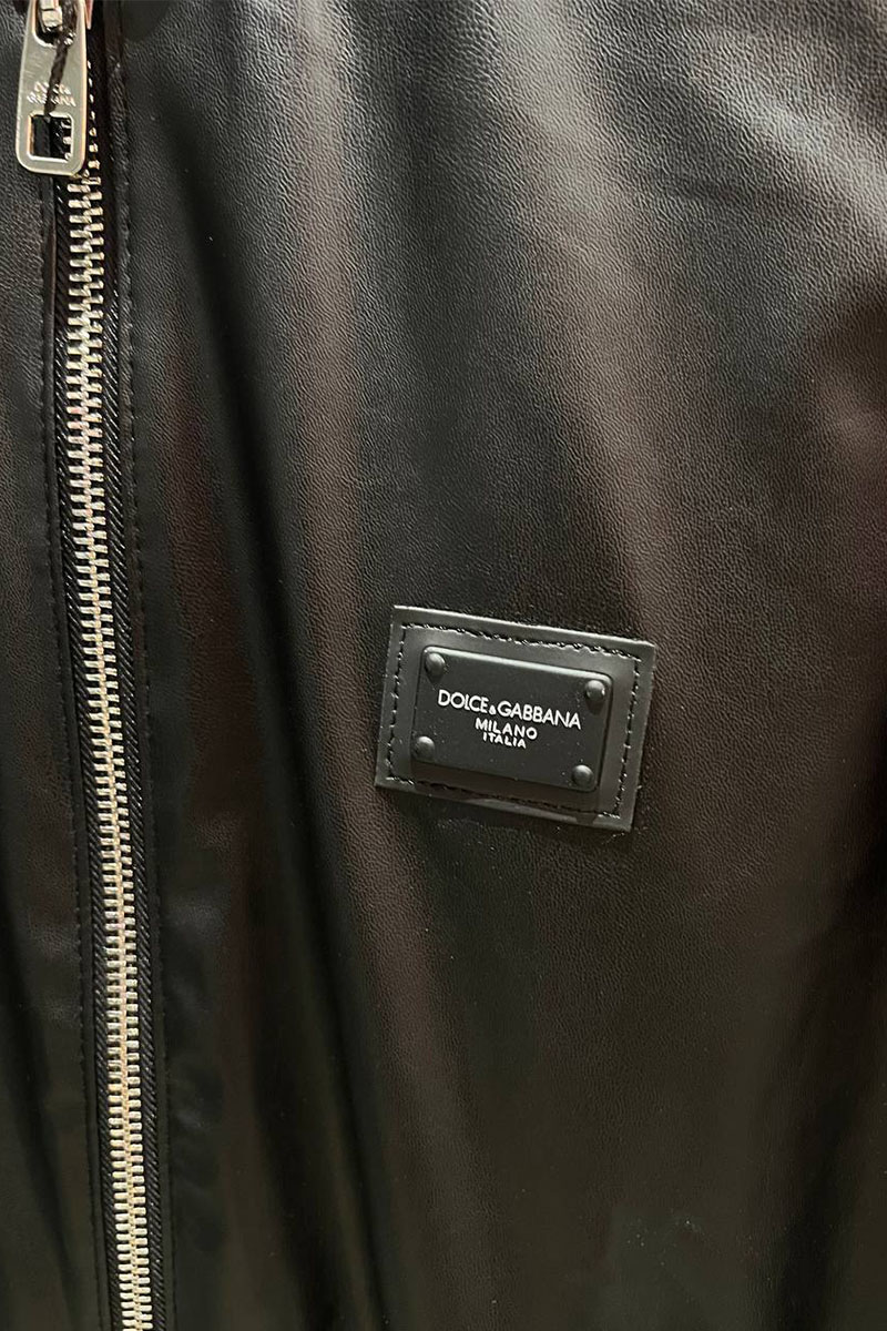 Dоlсе & Gаbbаnа Чёрная мужская куртка logo-plaque