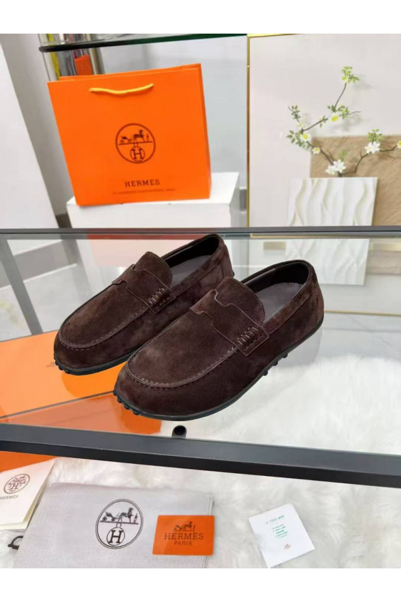Hermes Женские замшевые лоферы 