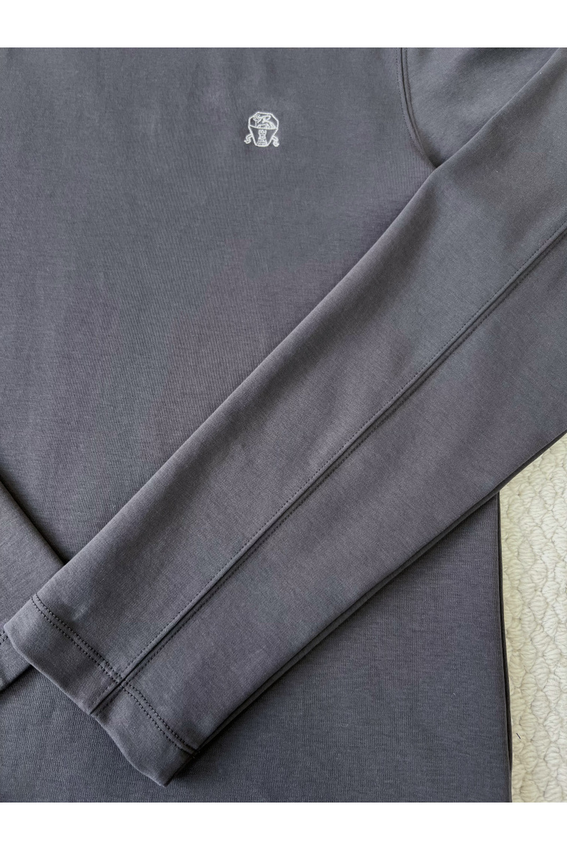 Designer Мужской тёмно-серый лонгслив Premium