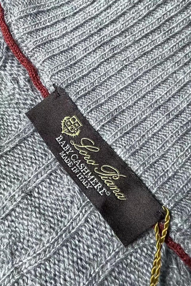 Loro Piana Кашемировый свитер Premium zip-neck - Grey