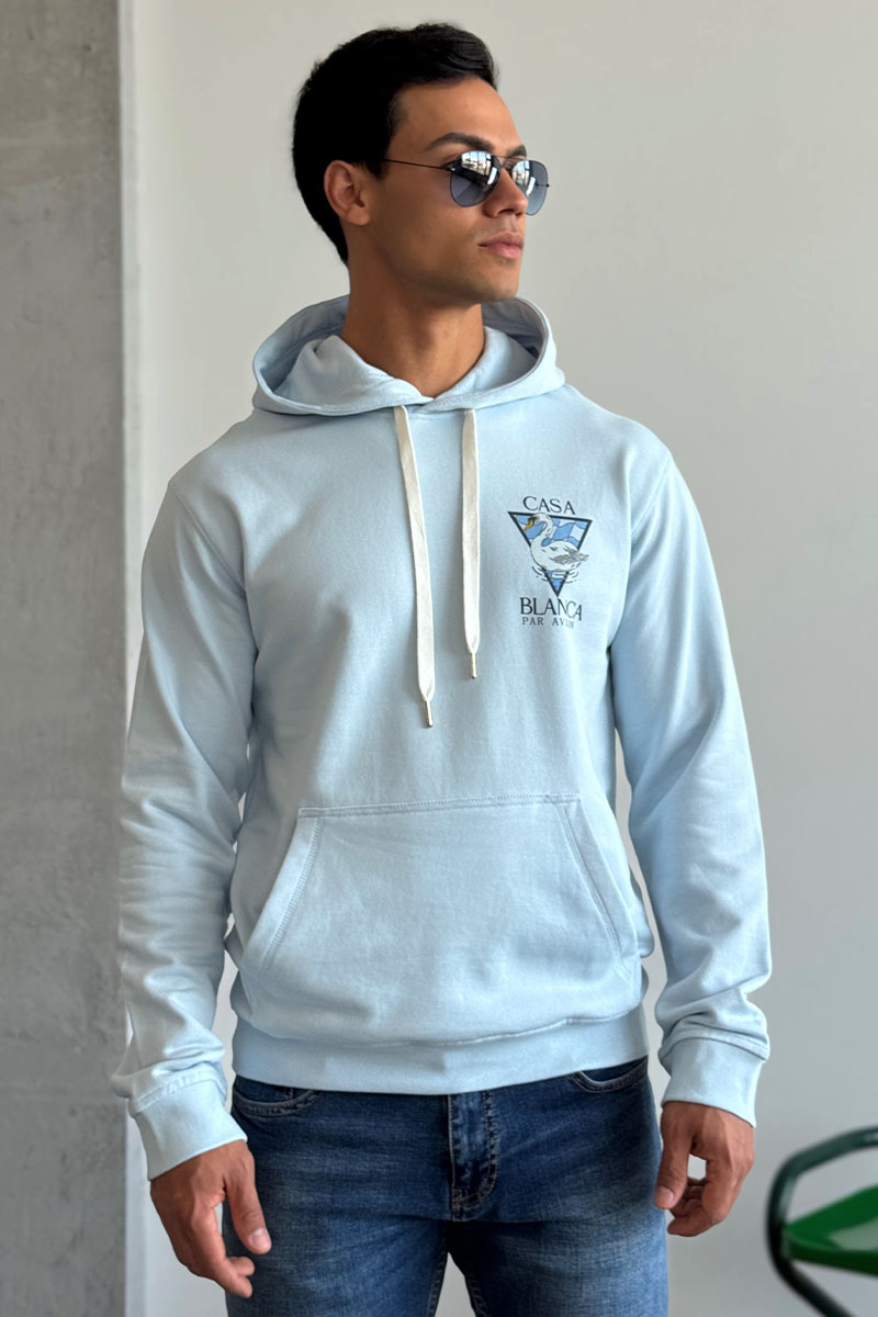Casablanca Мужское голубое худи Par Avion