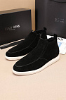 Замшевые лоферы с мехом high-top - Black