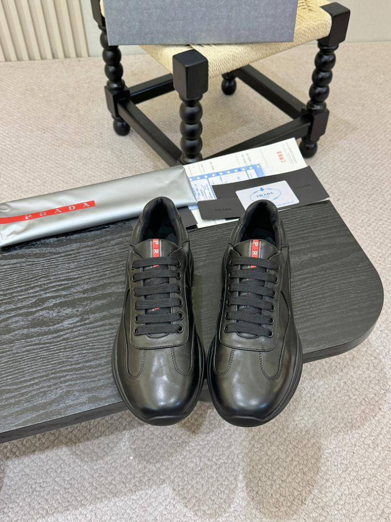 Prada Кожаные кроссовки America's Cup - Black