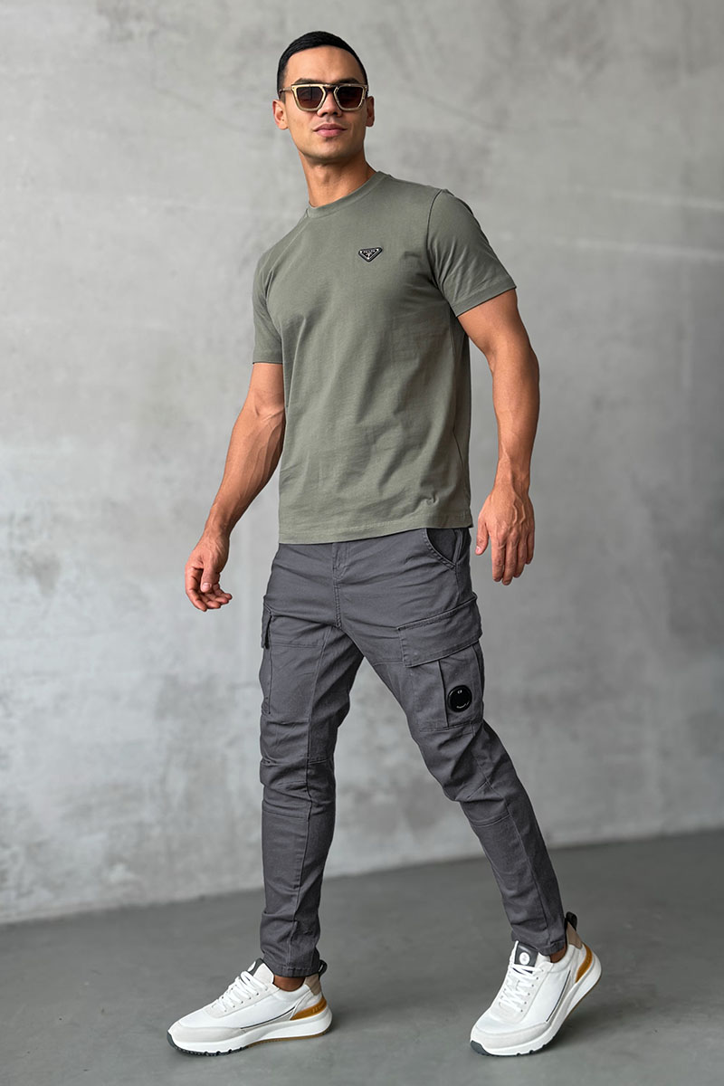 C.P. Company Серые мужские штаны-карго Lens detail