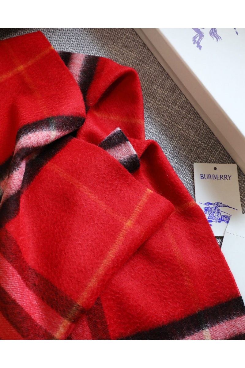 Burberry Шарф two-tone Check premium 168x30 см - Red
