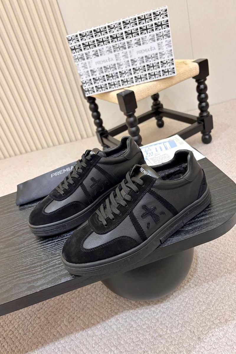 Premiata Комбинированные кроссовки с мехом Bonnie