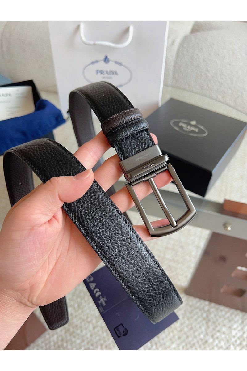 Prada Двусторонний кожаный ремень premium