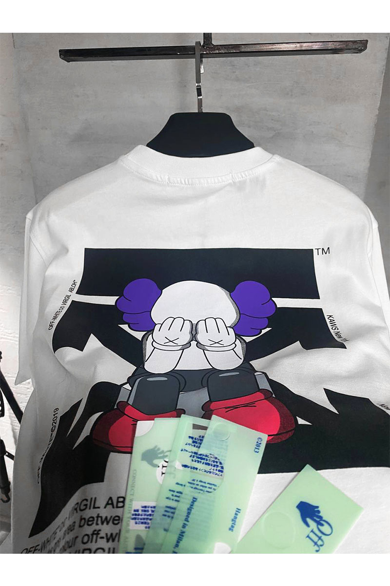 Off-White Белая оверсайз футболка Kaws