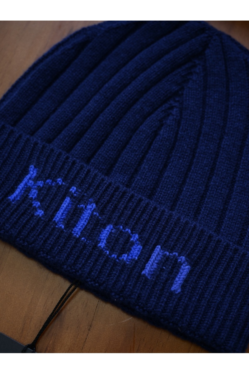 Kiton Кашемировая шапка premium - Royal Blue