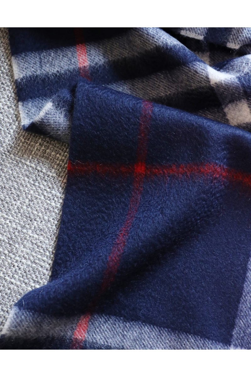 Burberry Шарф two-tone Check premium 168x30 см - Navy