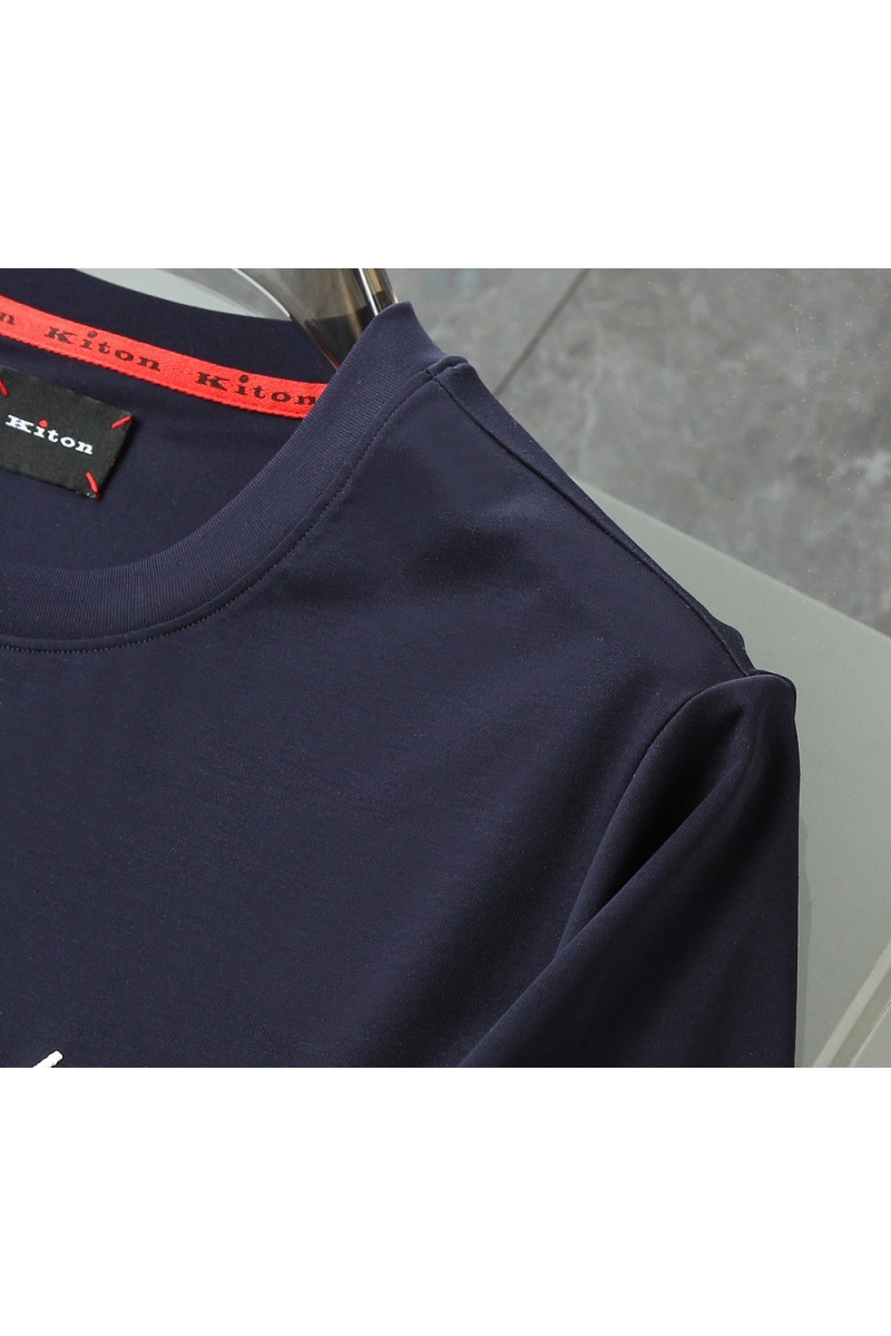 Kiton Мужская чёрная футболка premium 