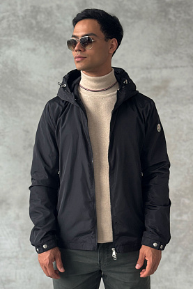 Чёрная ветровка logo-patch