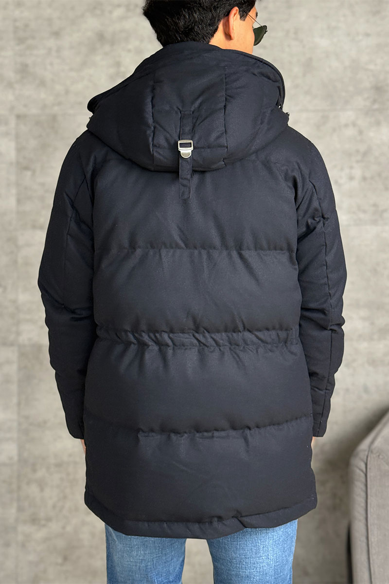 Burberry Мужской тёмно-синий пуховик logo-patch 