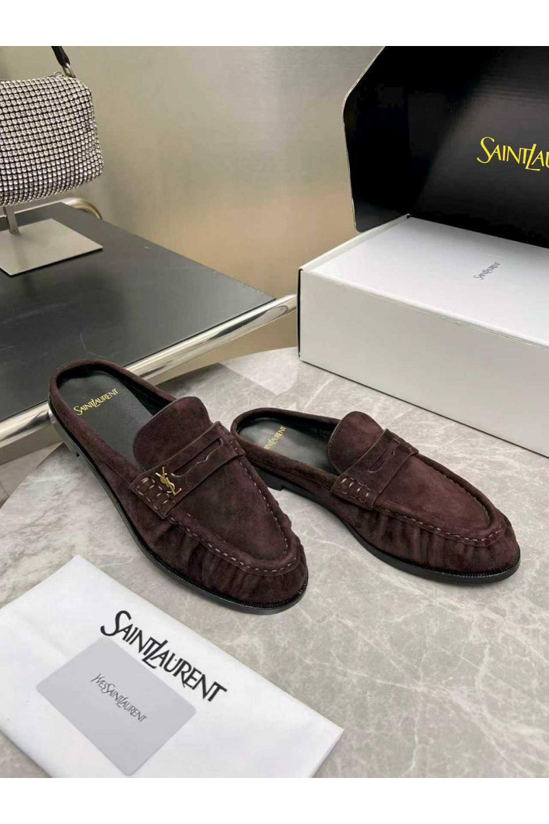 Yves Saint Laurent Женские замшевые мюли premium