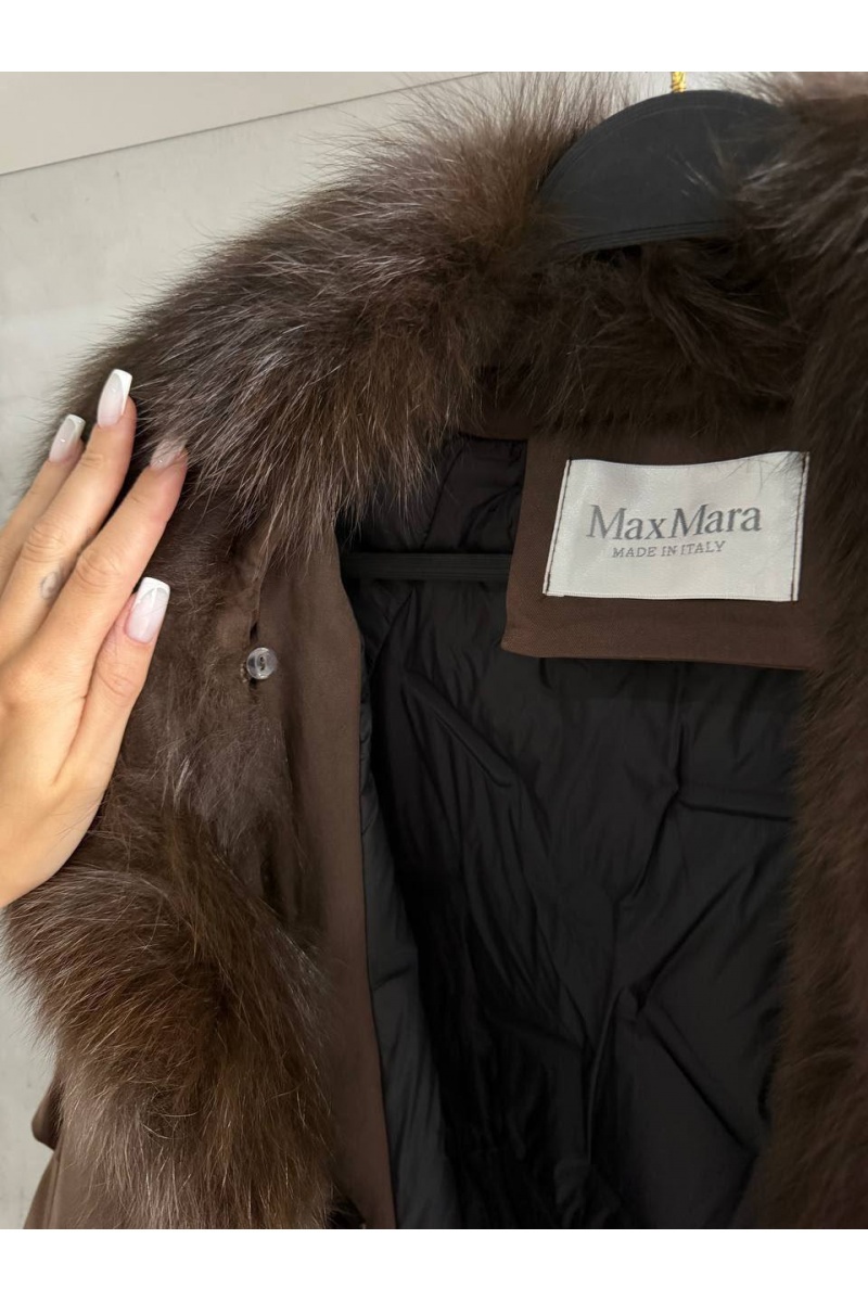 Max Mara Женский бомбер с натуральным мехом premium