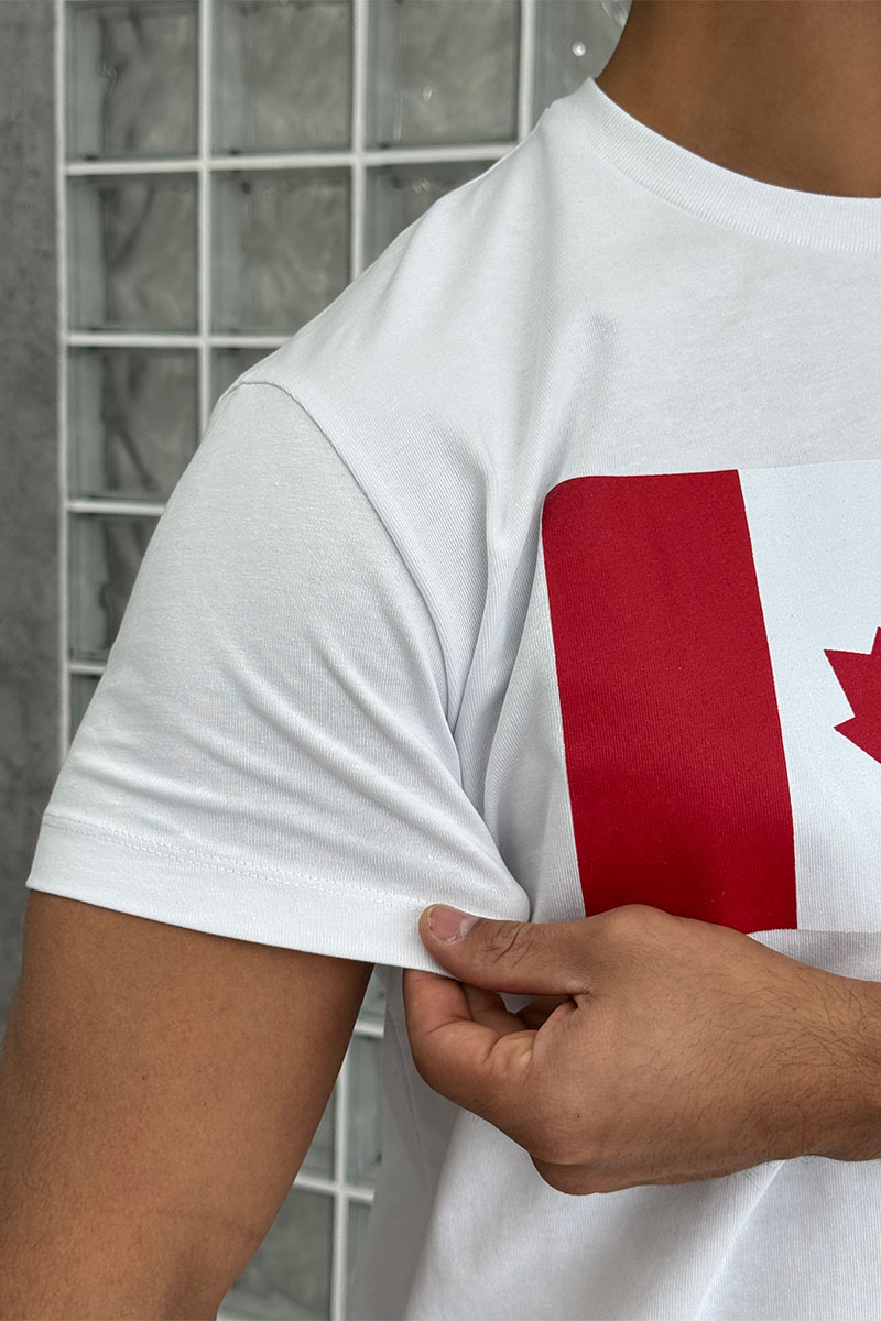 Dsquared2 Футболка белого цвета Flag of Canada 