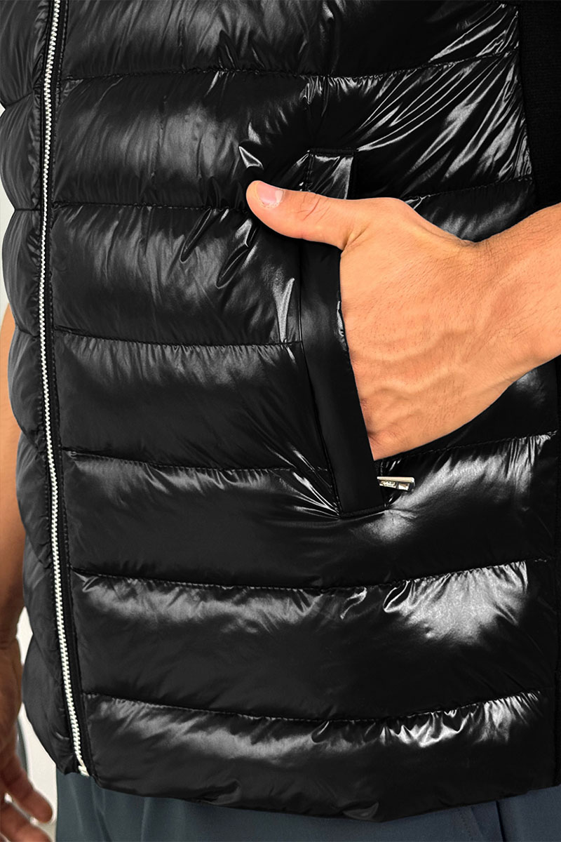 Moncler Мужской чёрный жилет 