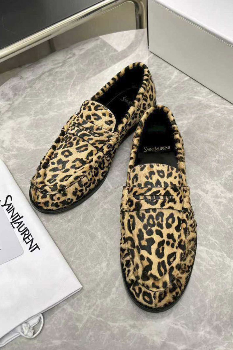 Yves Saint Laurent Женские замшевые лоферы premium