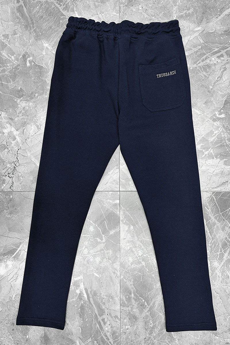 Trussardi Спортивные штаны logo-embroidered - Navy