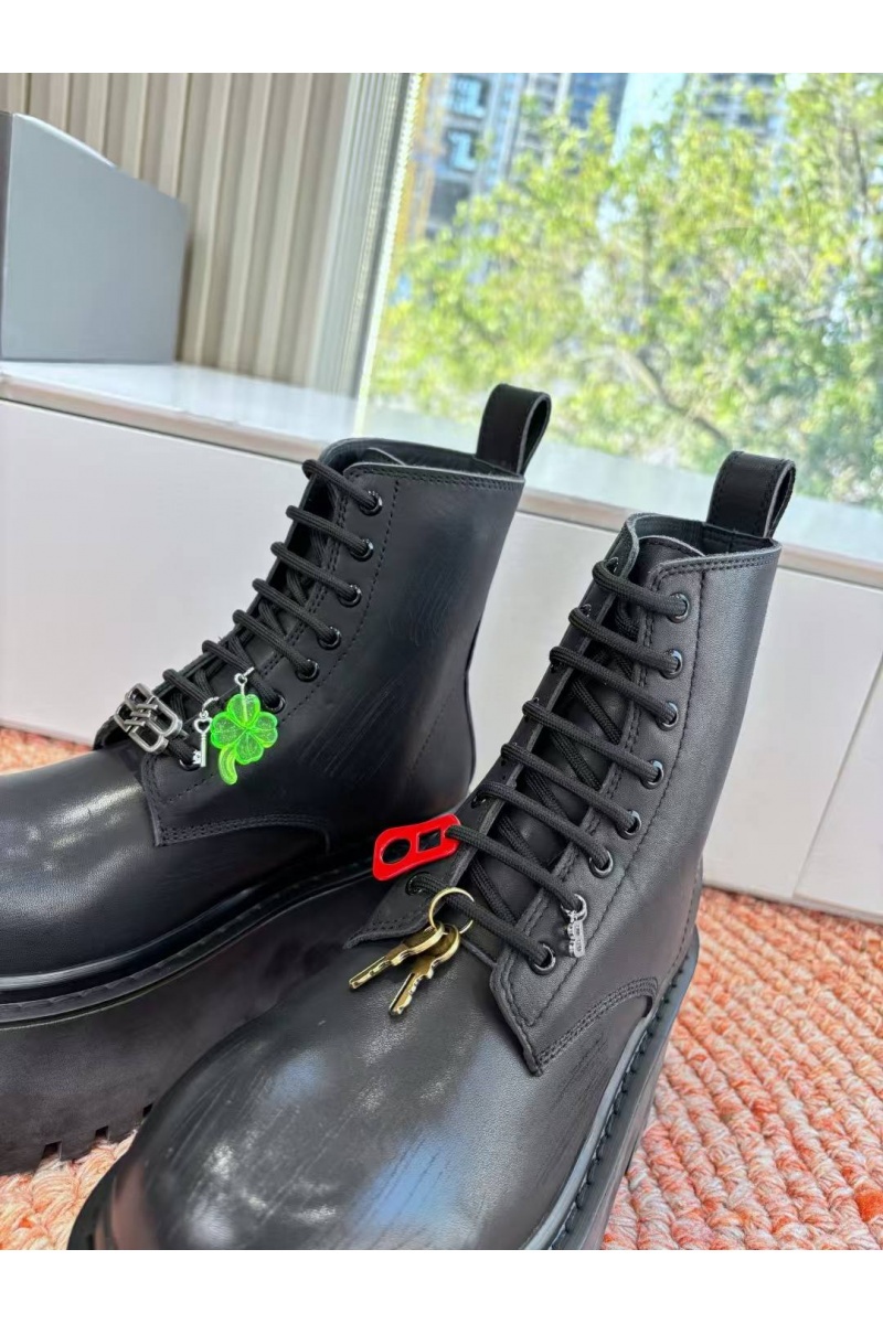 Balenciaga Женские кожаные ботинки Strike Platform premium