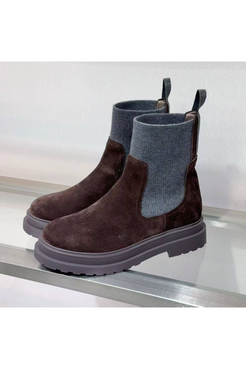 Designer Женские замшевые сапоги premium - Brown