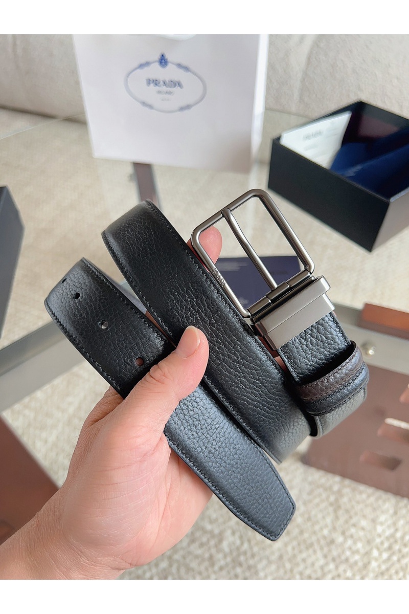 Prada Двусторонний кожаный ремень premium