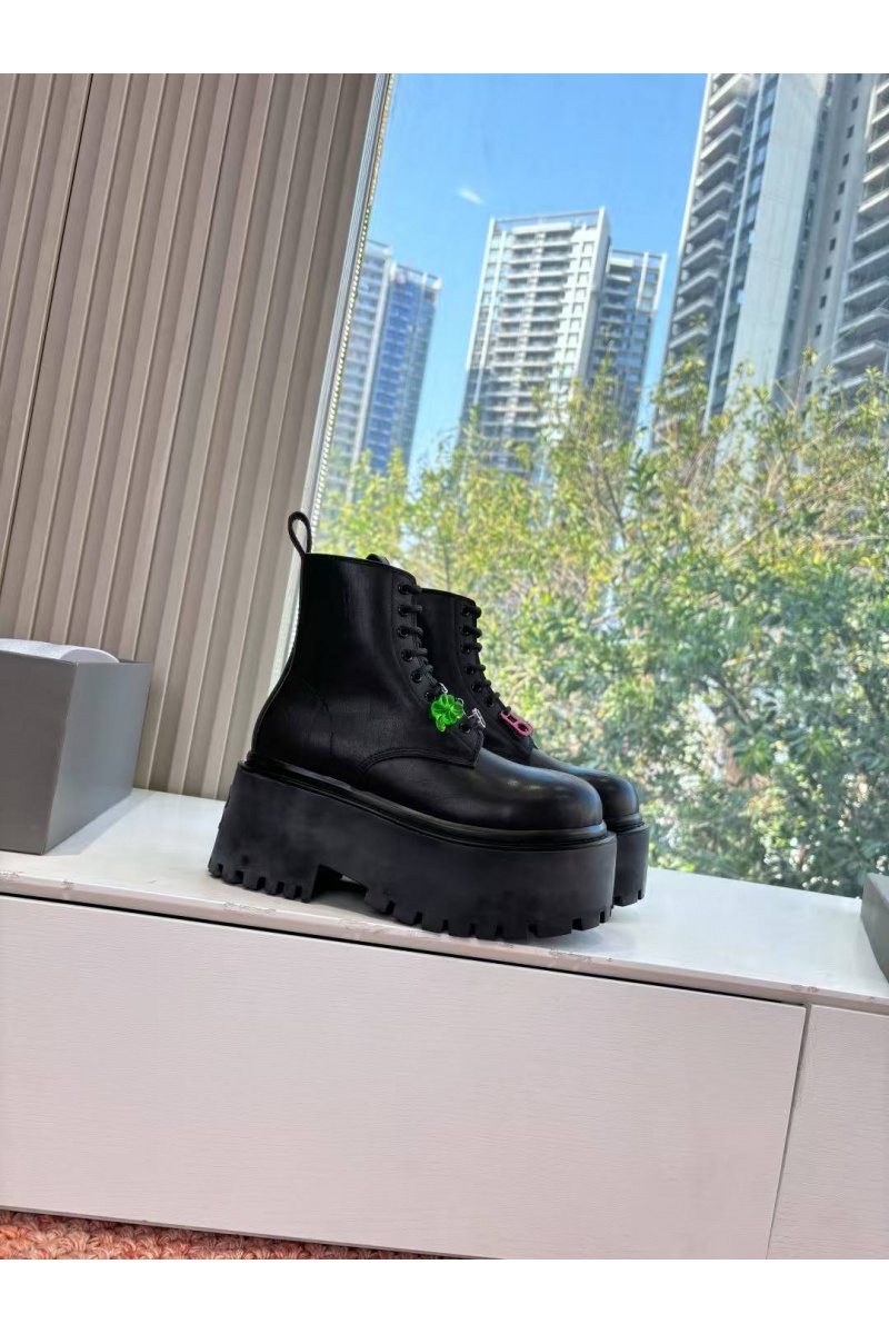 Balenciaga Женские кожаные ботинки Strike Platform premium