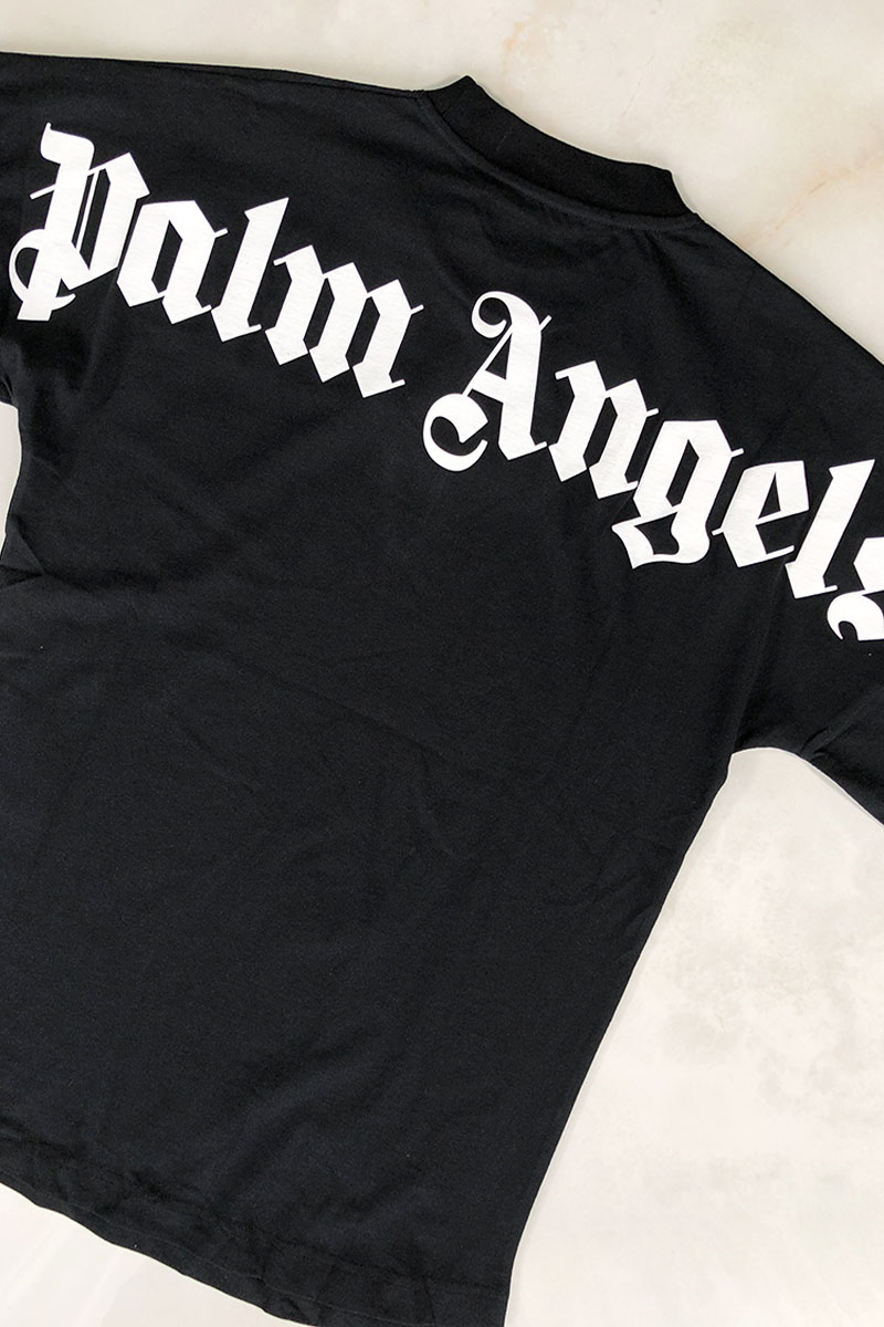 Palm Angels Черная оверсайз футболка logo-print