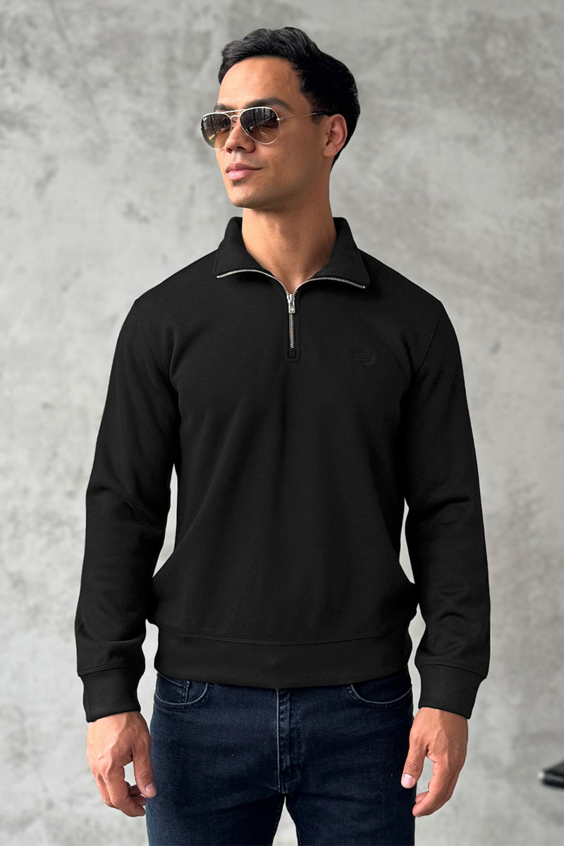 Loro Piana Утеплённая кофта zip-neck - Black 