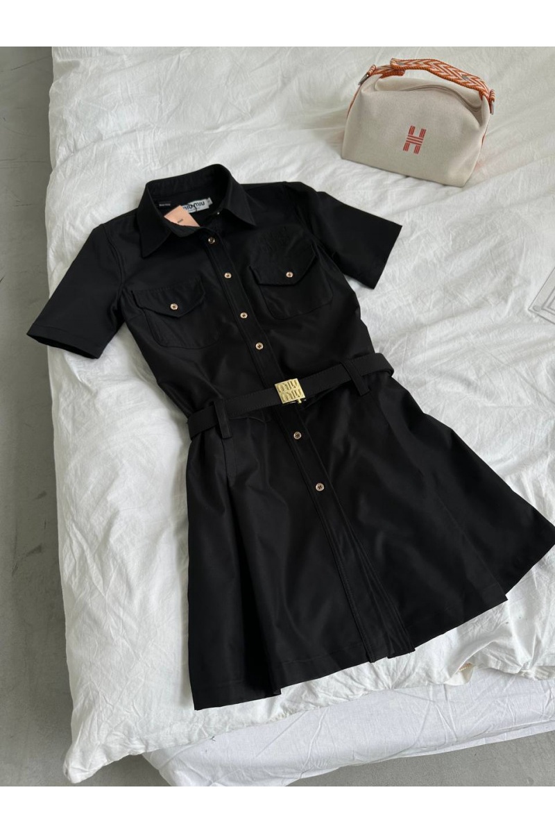 MIU MIU Женское платье чёрного цвета