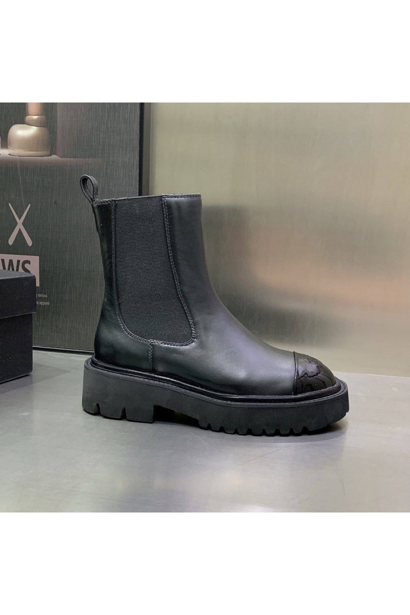 Chаnеl Женские кожаные сапоги Cruise premium - Black