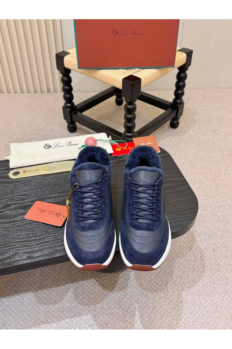 Loro Piana Кроссовки с мехом Week End Walk Evo premium
