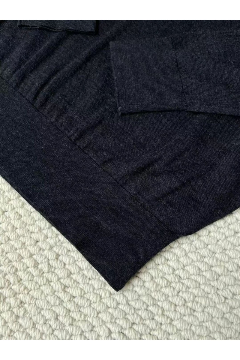 Loro Piana Поло с длинным рукавом Premium - Black Flower Gray
