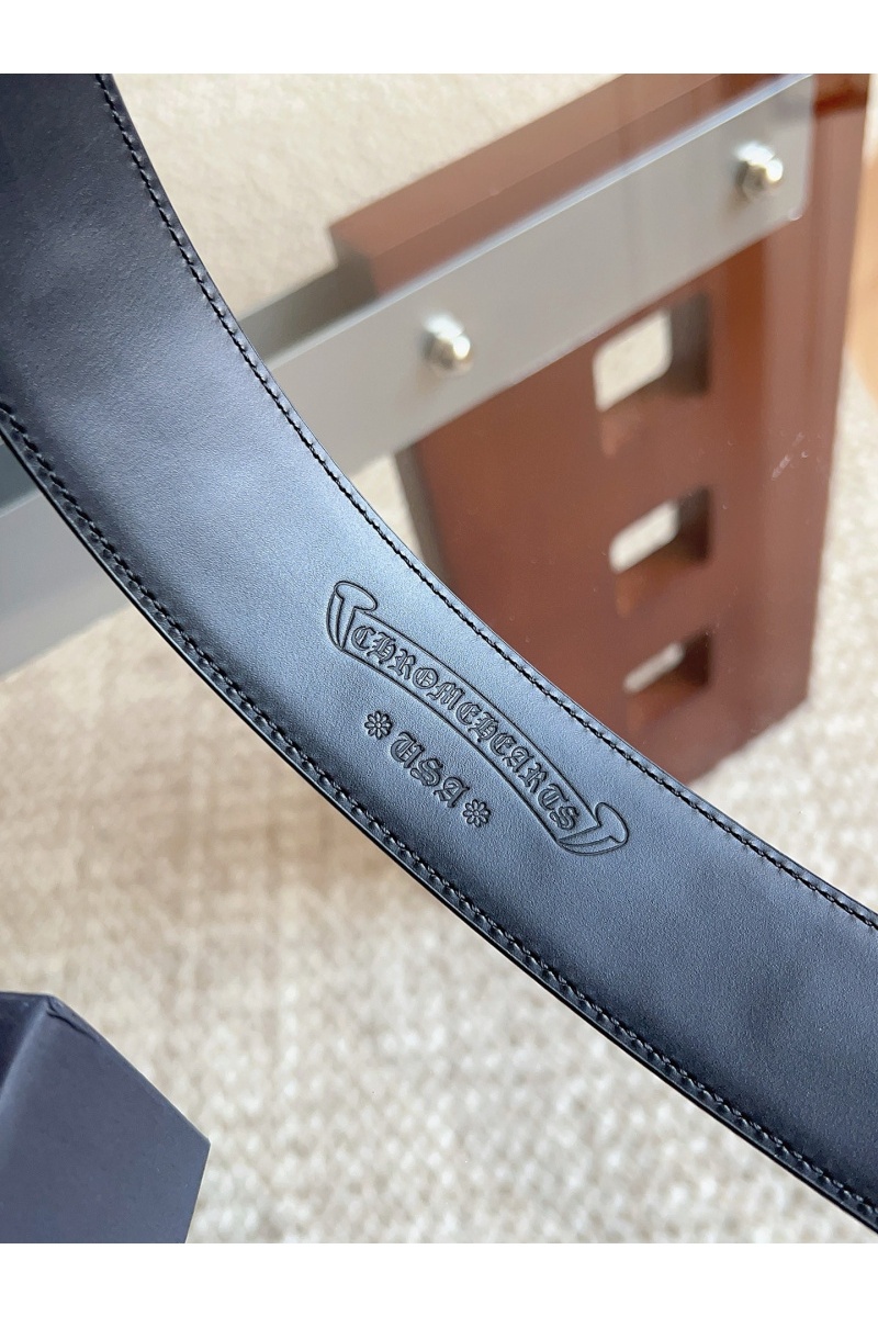 Chrome Hearts Кожаный ремень Cross Patch Cemetery premium