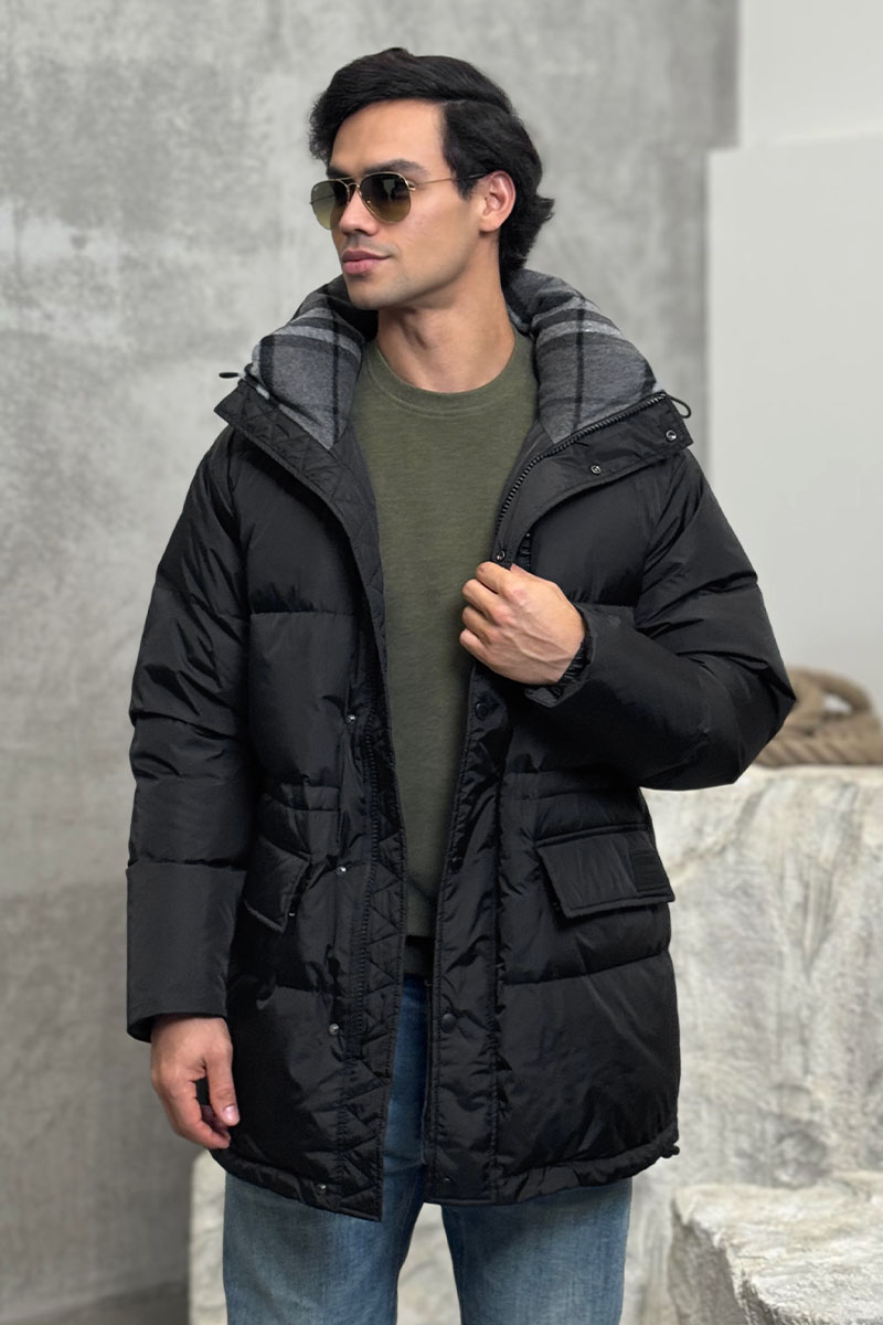 Burberry Мужская чёрная парка Haworth