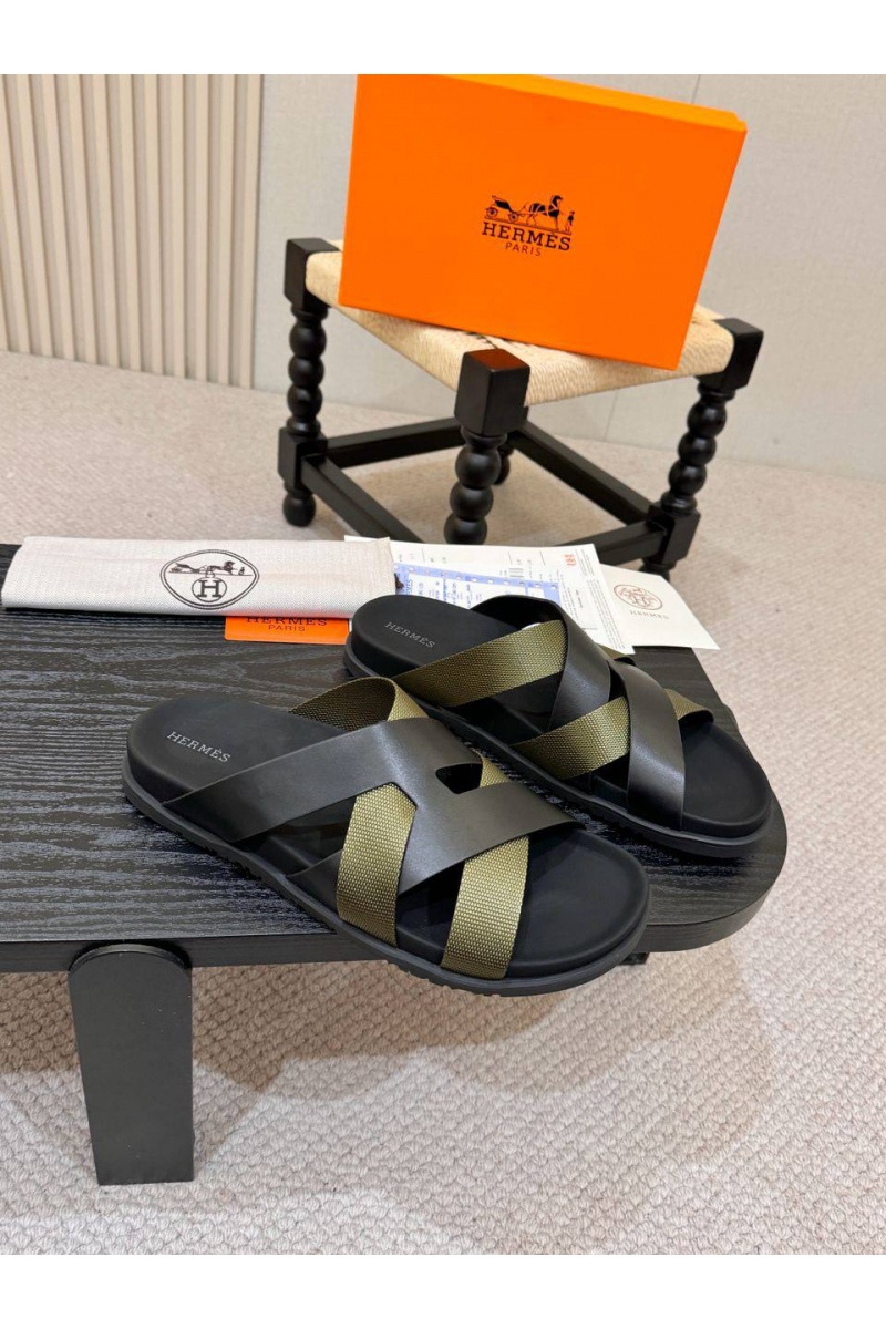 Hermes Кожаные шлёпанцы Kazimir 